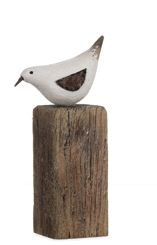 Bird on driftwood block small